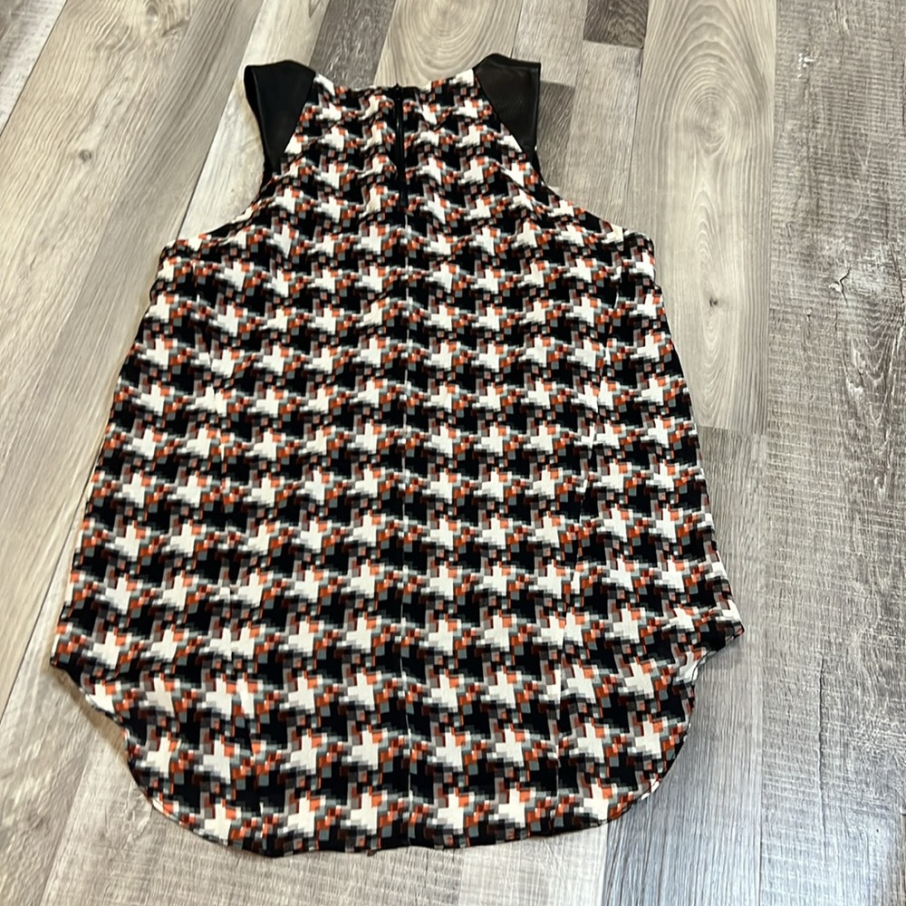 Rag and Bone sleeveless‎ silk & lamb leather top size Small - Picture 5 of 10